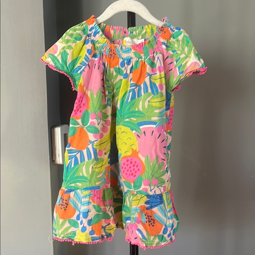 Tropical Print Kids Swim Cover up